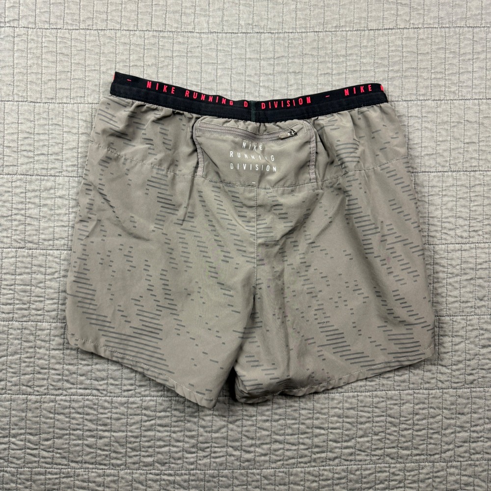 Nike Running Division Mens Small Brown Dash Print 4" Shorts Athletic Active Gym - Picture 4 of 11